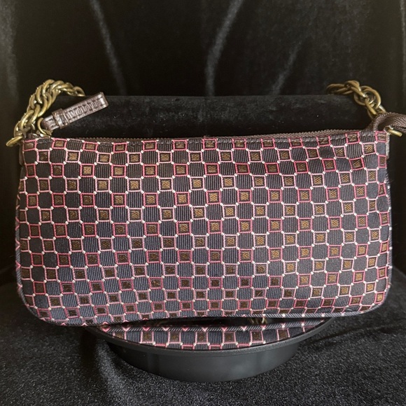 J. Crew Black and Pink Checkered Clutch NWOT - Picture 3 of 7